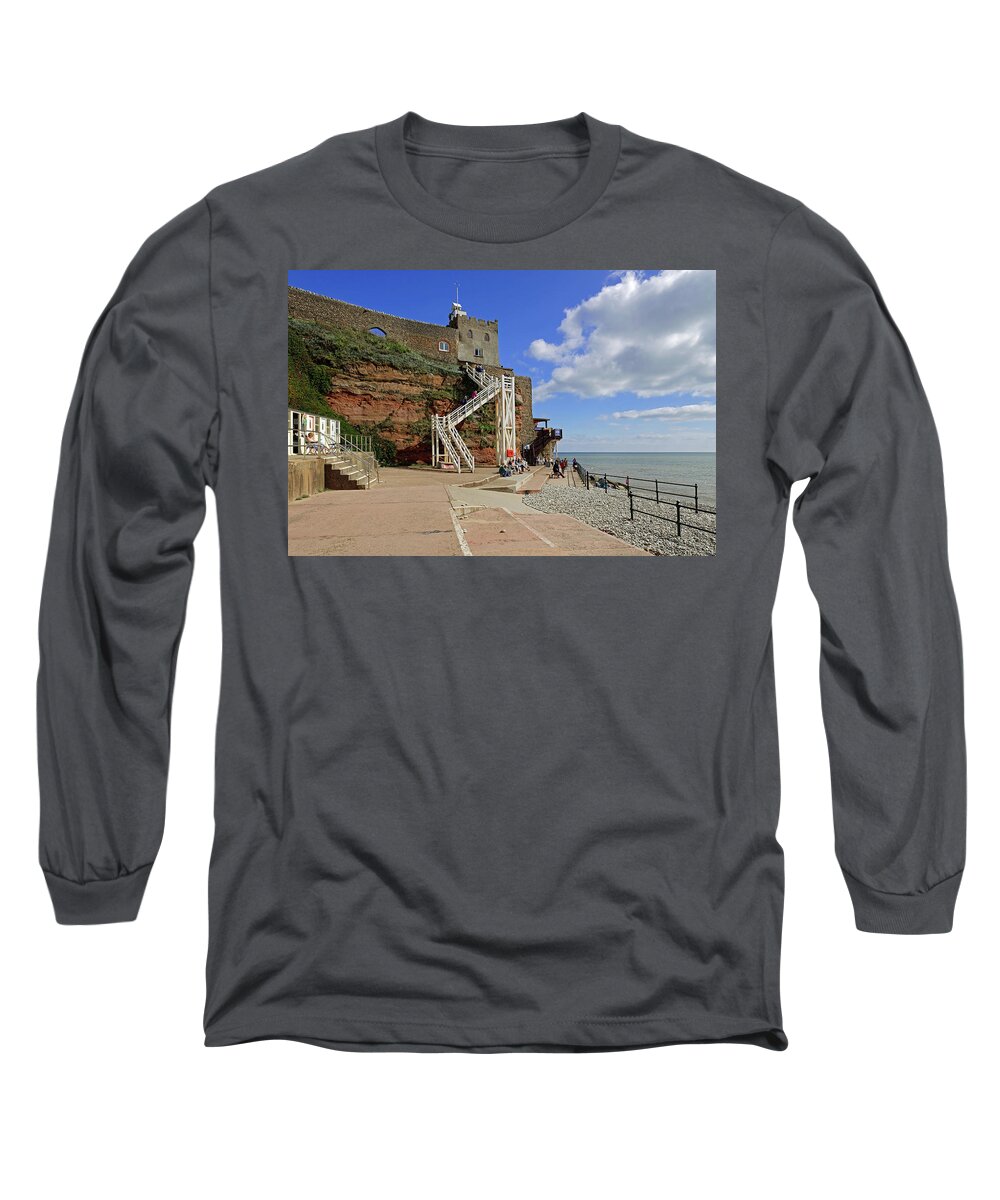 Britain Long Sleeve T-Shirt featuring the photograph Jacob's Ladder - Sidmouth by Rod Johnson
