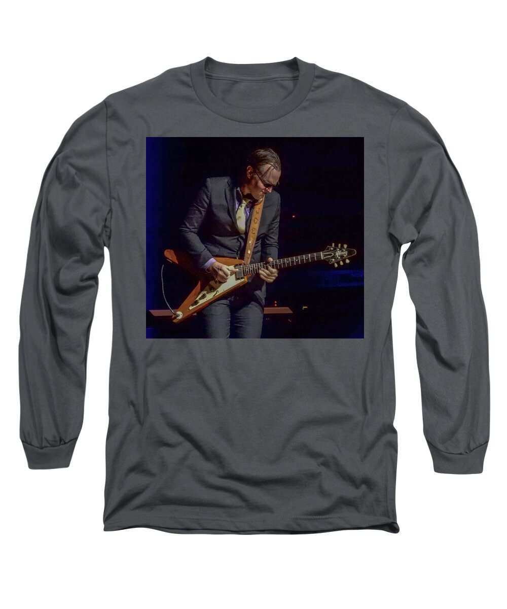 Joe Bonamassa Long Sleeve T-Shirt featuring the photograph Joe Bonamassa killin' it by Alan Goldberg
