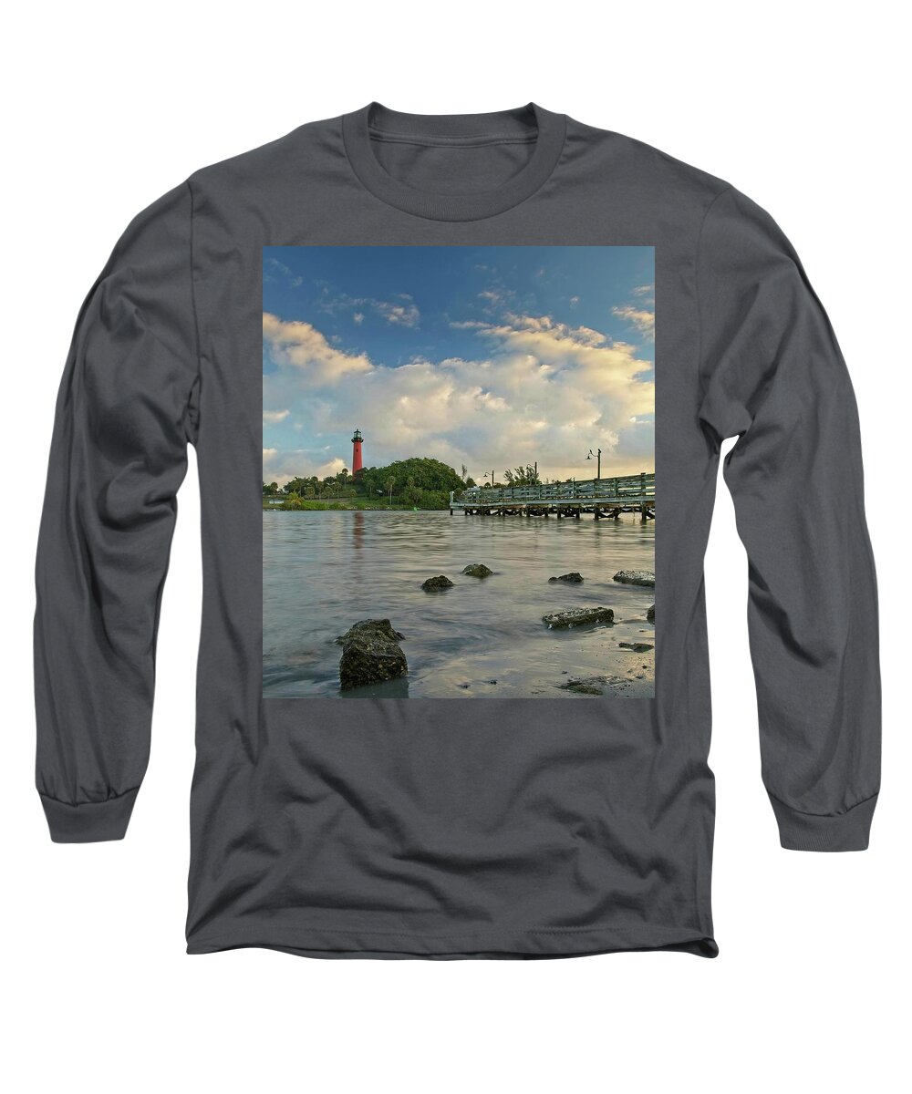Lighthouse Long Sleeve T-Shirt featuring the photograph Jupiter Lighthouse by Steve DaPonte