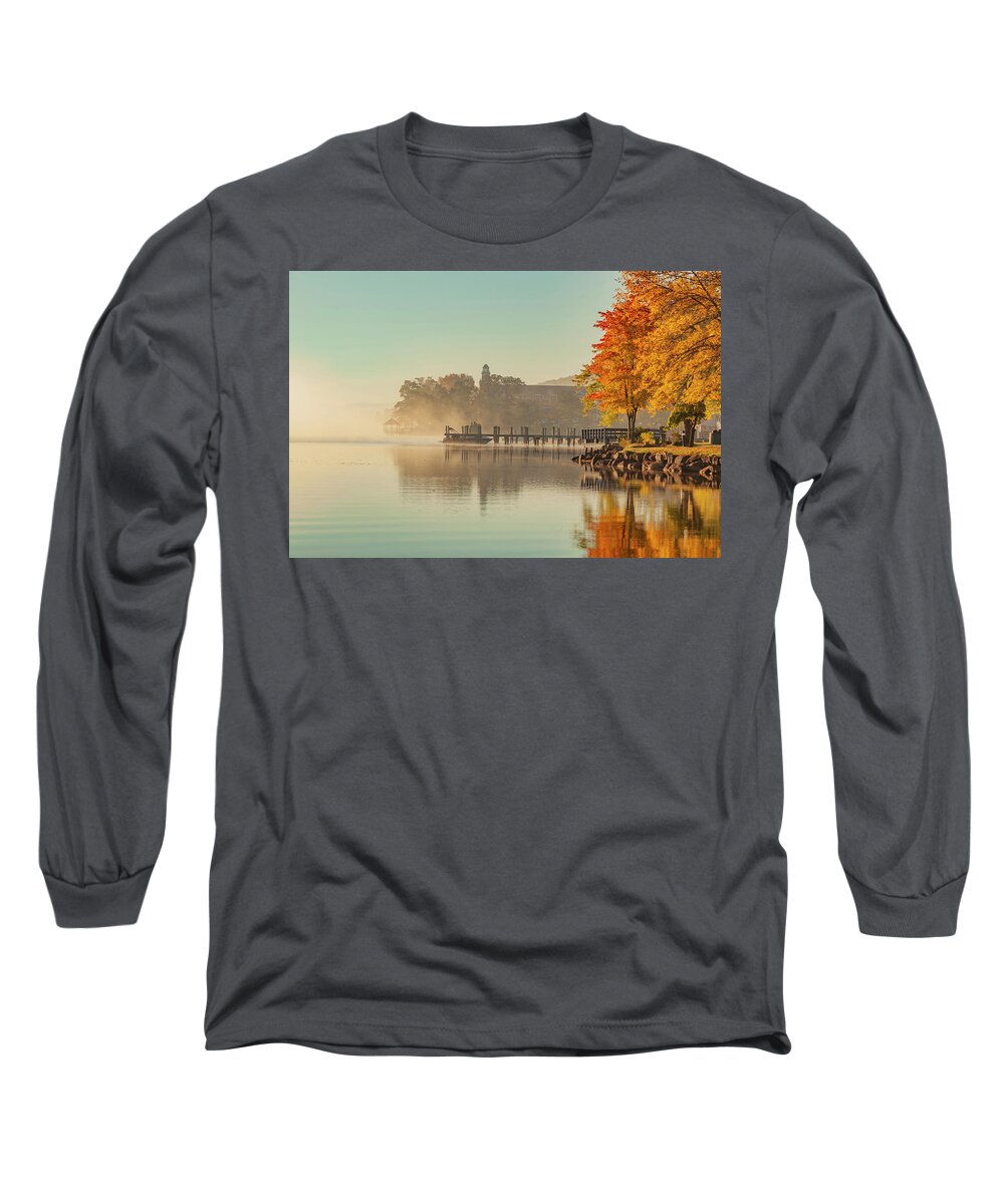 Lake Winnipesaukee Long Sleeve T-Shirt featuring the photograph Lake Winnipesaukee Meredith New Hampshire Fall by Trevor Slauenwhite