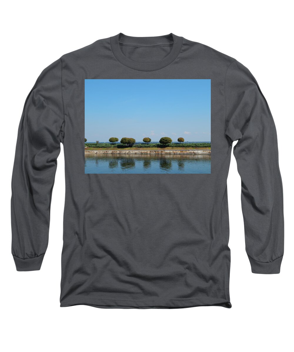 Nature Long Sleeve T-Shirt featuring the photograph Landscape design and garden plants composition by Oleg Prokopenko