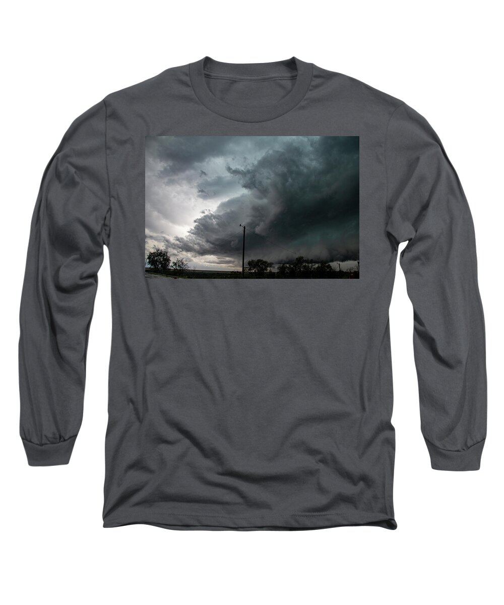 Nebraskasc Long Sleeve T-Shirt featuring the photograph Last August Storm Chase 058 by Dale Kaminski