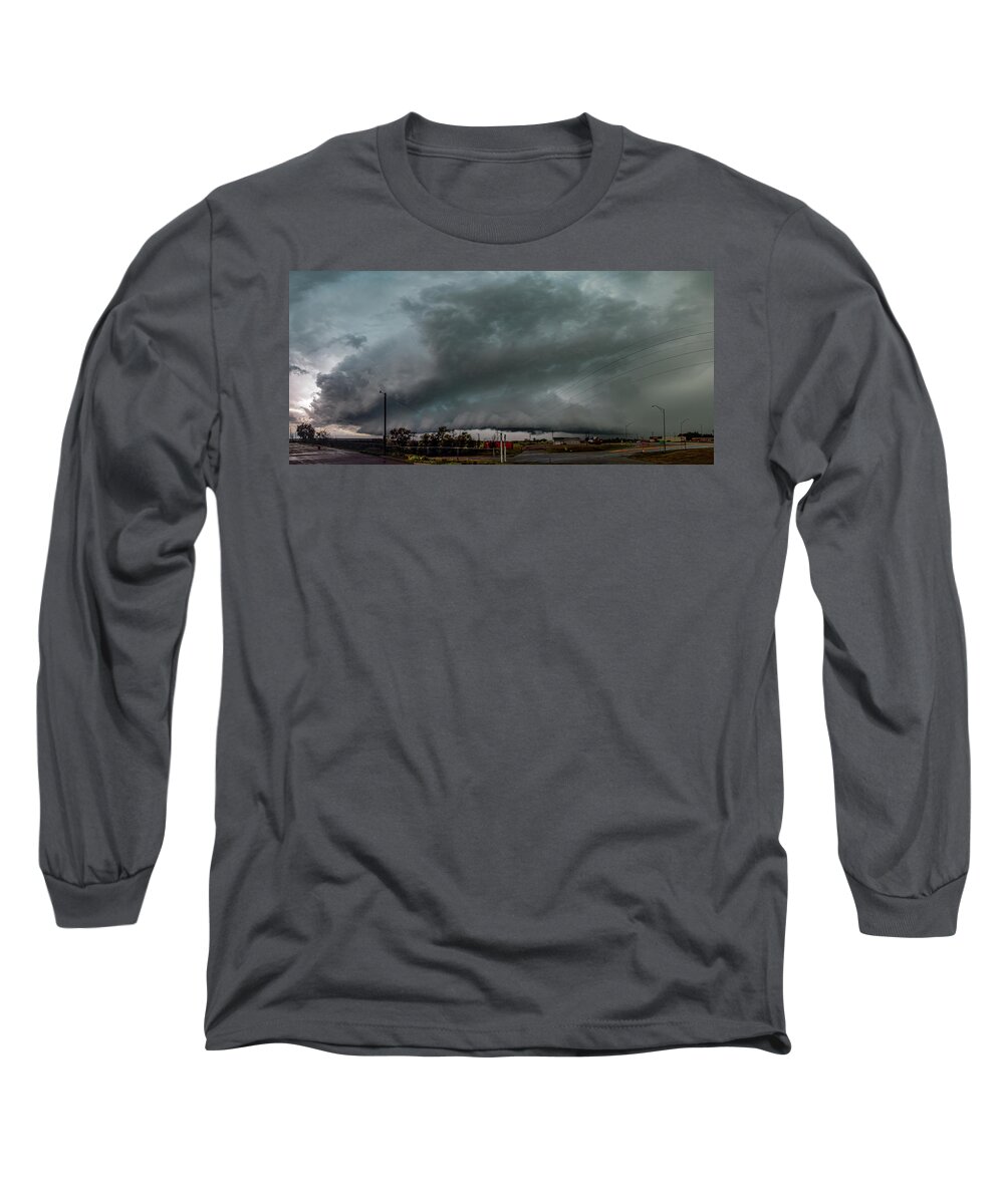 Nebraskasc Long Sleeve T-Shirt featuring the photograph Last August Storm Chase 059 by Dale Kaminski