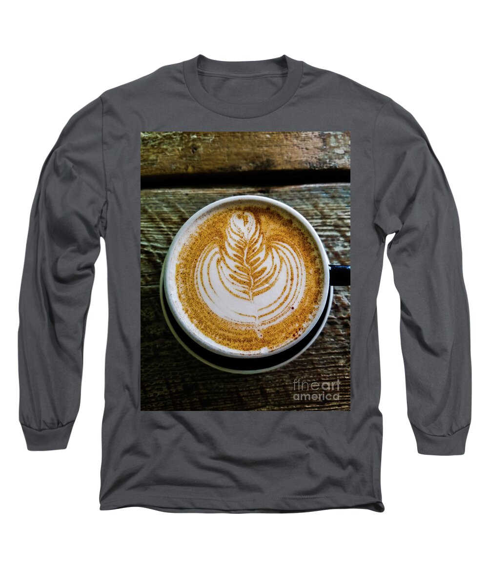 Latte Long Sleeve T-Shirt featuring the photograph Latte Art by Elizabeth M