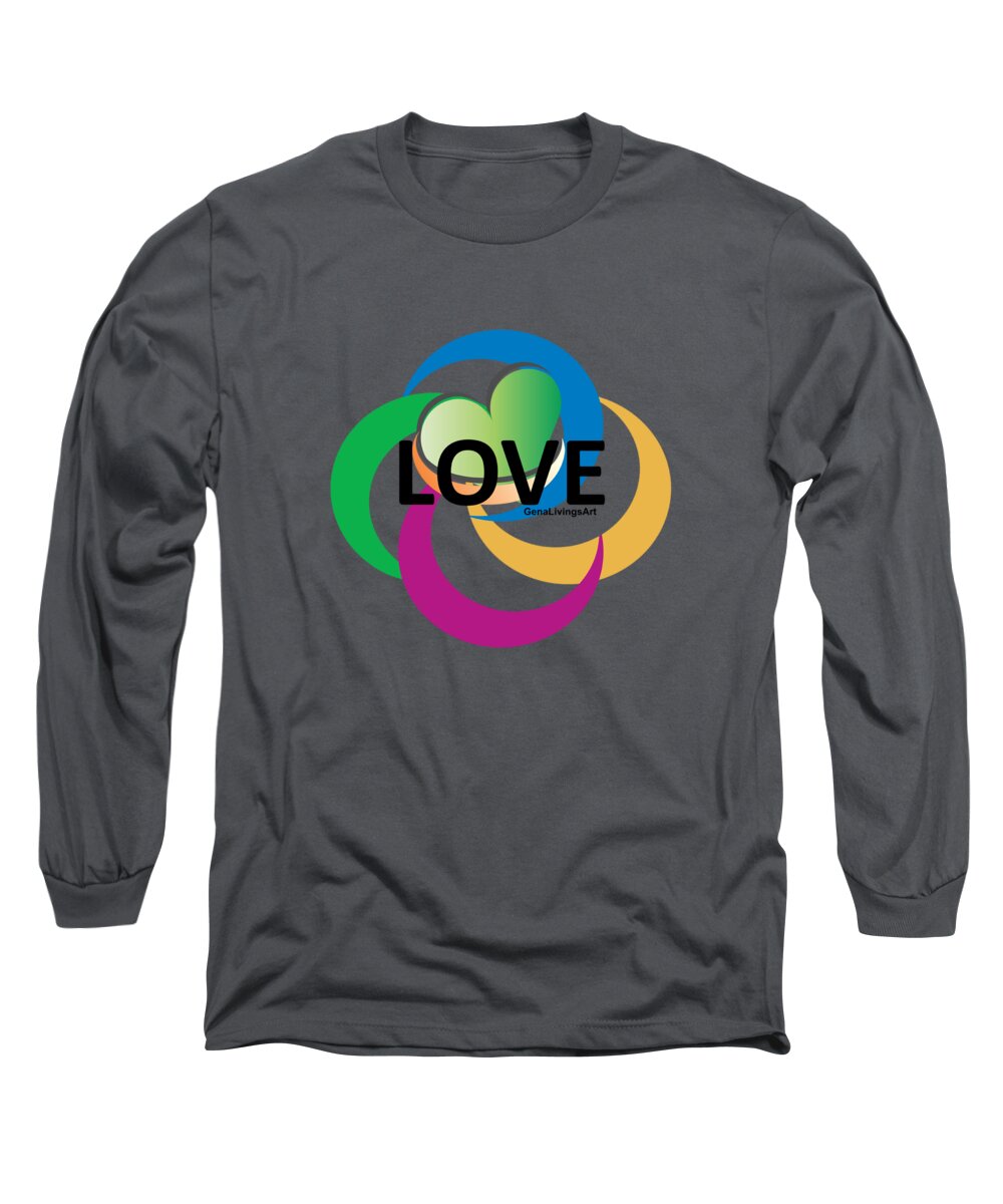  Long Sleeve T-Shirt featuring the digital art Love II by Gena Livings