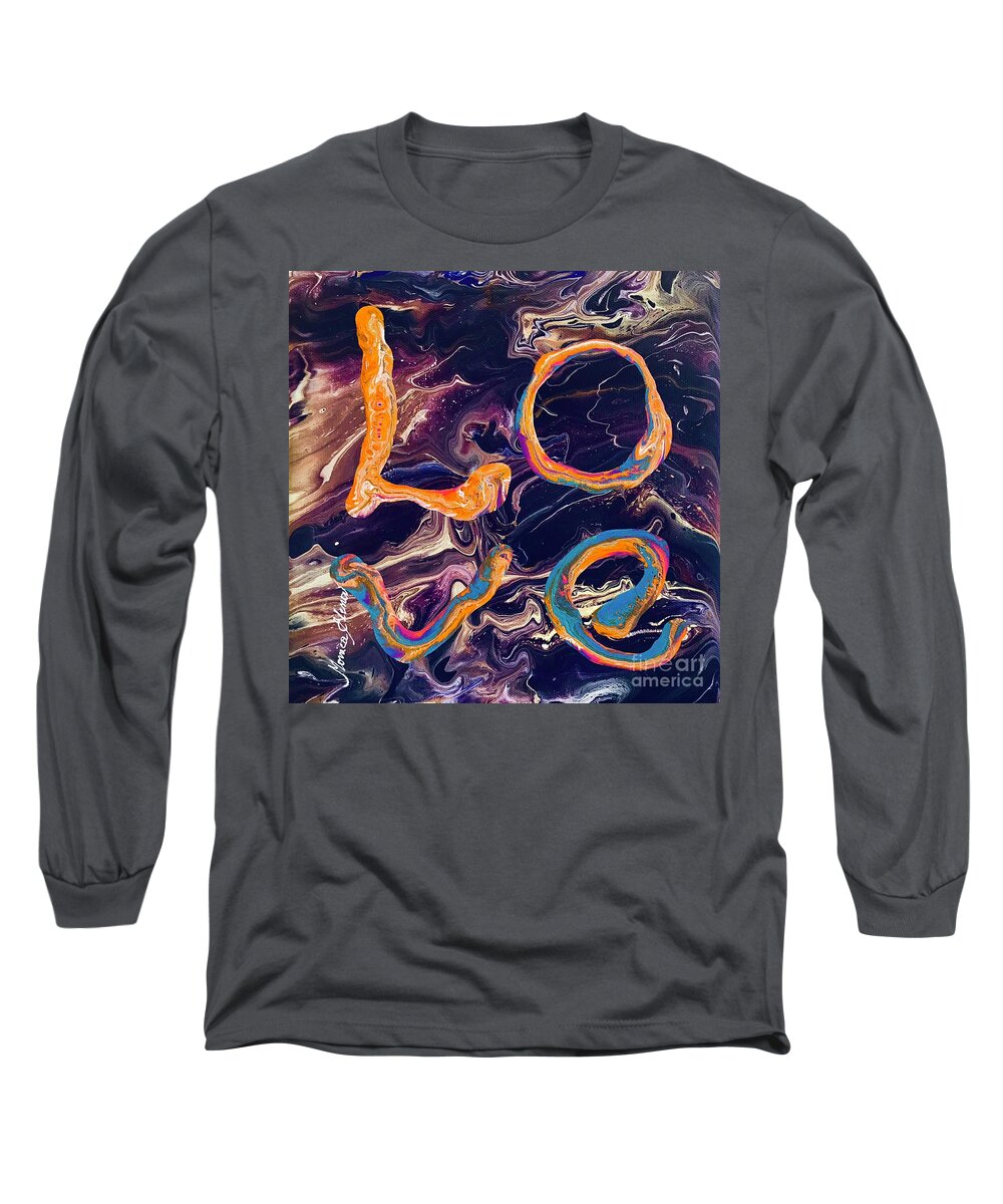 Love Long Sleeve T-Shirt featuring the painting Love by Monica Elena