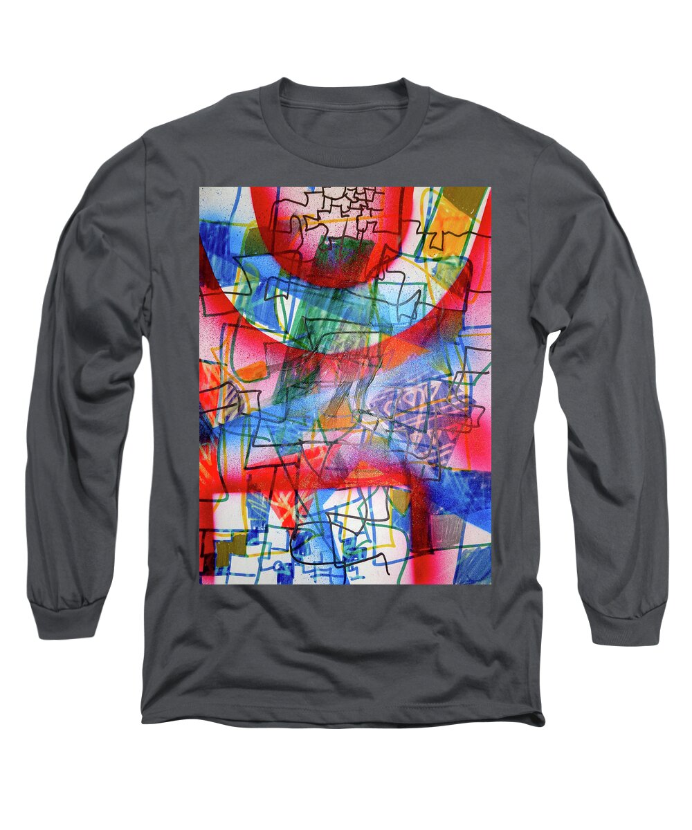 Mixedmedia Long Sleeve T-Shirt featuring the painting Lumi by Leigh Odom