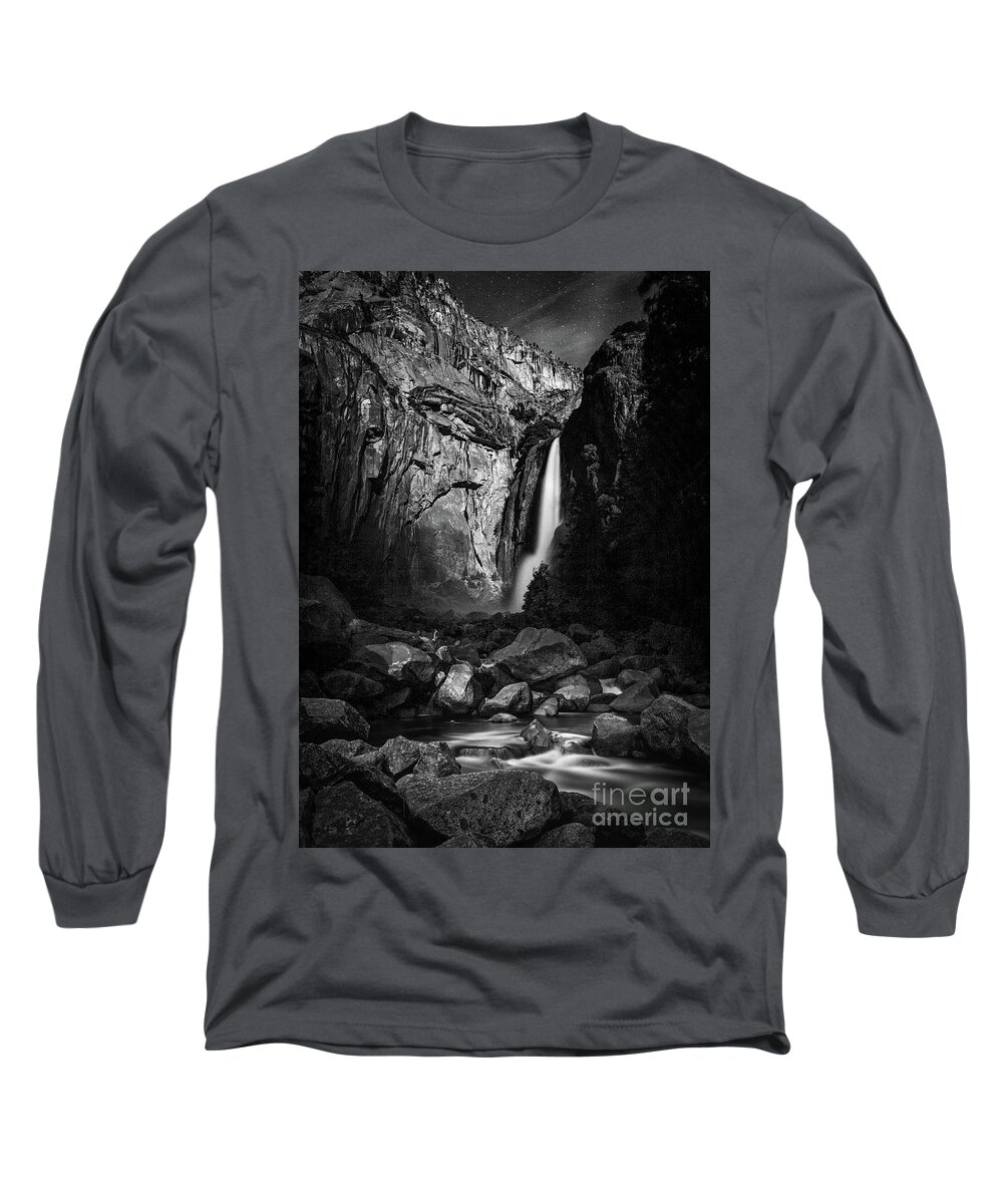 Yosemite Long Sleeve T-Shirt featuring the photograph Lunar Glow by Anthony Michael Bonafede