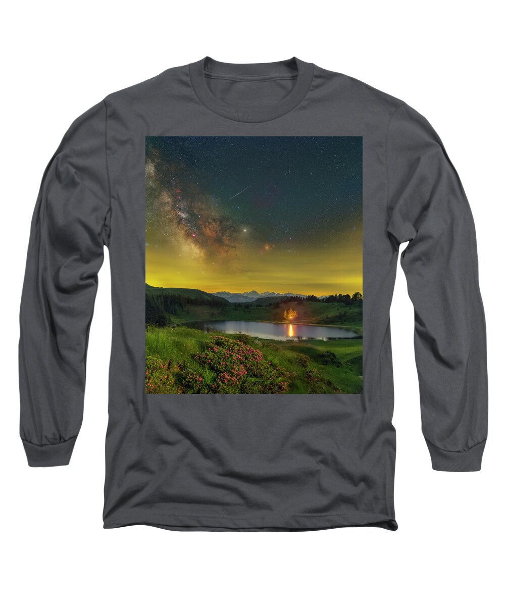 Mountains Long Sleeve T-Shirt featuring the photograph Midsummer Night's Dream by Ralf Rohner