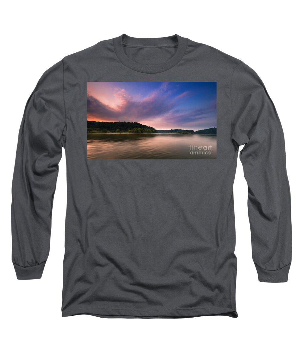 Morgan-falls Long Sleeve T-Shirt featuring the photograph Morgan Falls Overlook by Bernd Laeschke