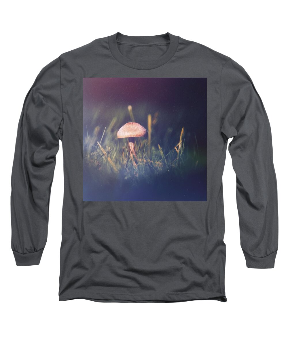 Mushroom Long Sleeve T-Shirt featuring the photograph Mushroom Night by Jaroslav Buna
