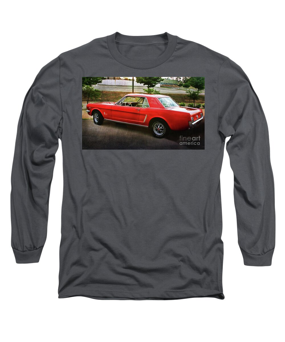 Car Long Sleeve T-Shirt featuring the photograph Mustang by Joan Bertucci