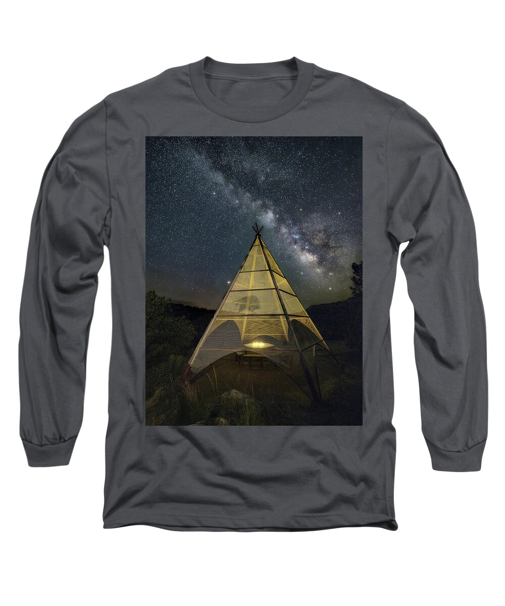 Milky Way Long Sleeve T-Shirt featuring the photograph Night Spirits by James Clinich