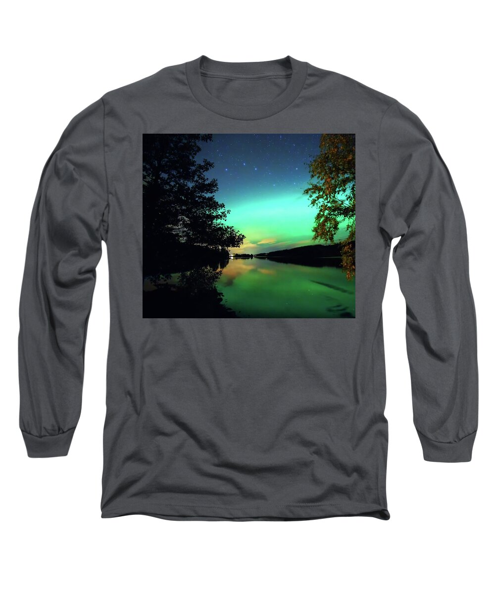 Northern Lights Long Sleeve T-Shirt featuring the photograph Northern Lights by Rose-Marie Karlsen