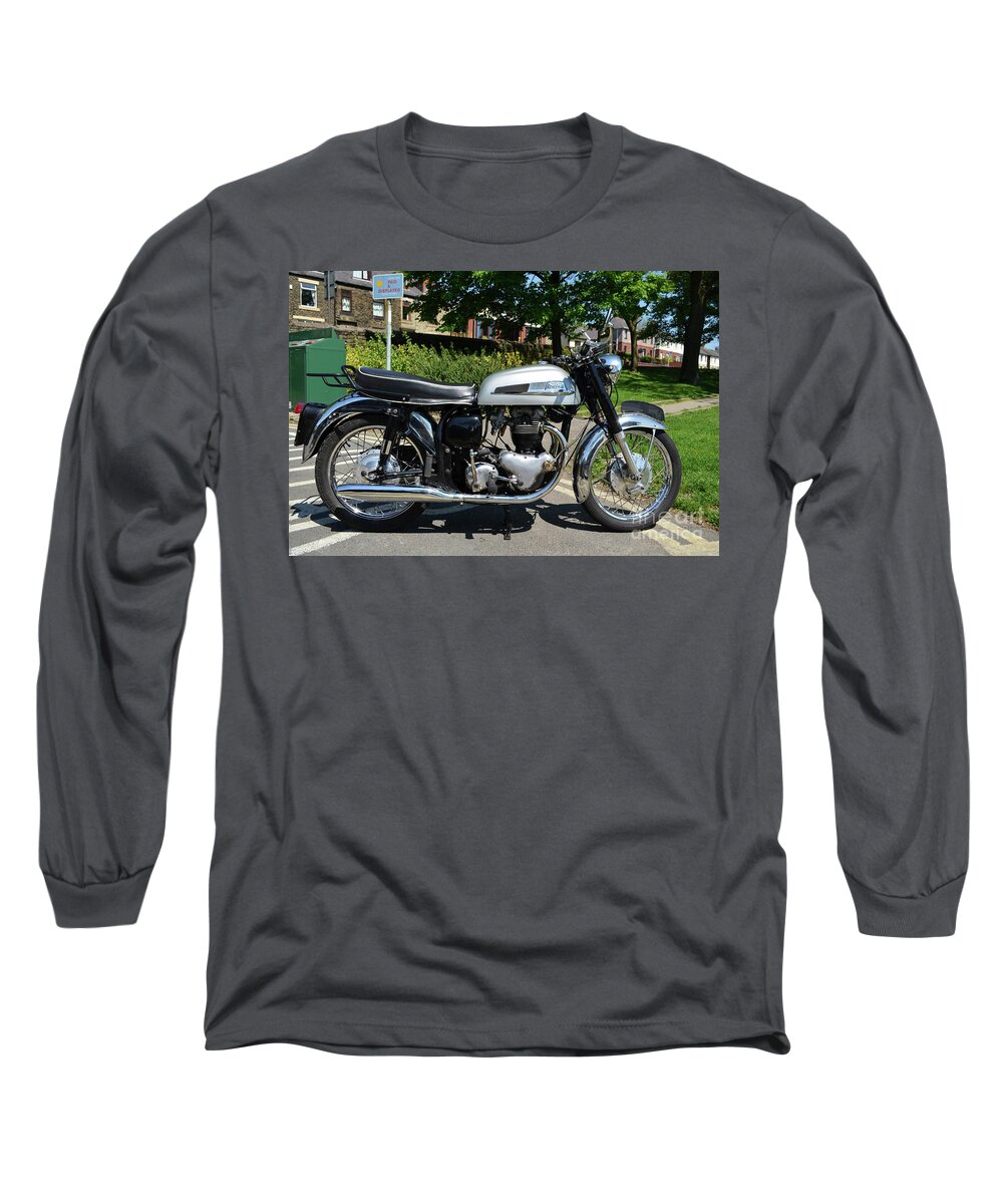 Motorbike Long Sleeve T-Shirt featuring the photograph Norton motorbike by Pics By Tony
