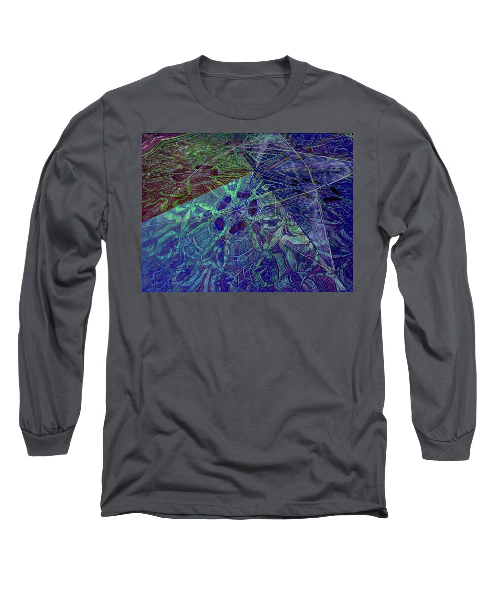 Five Sided Long Sleeve T-Shirt featuring the painting Organica 2 by Jeremy Robinson