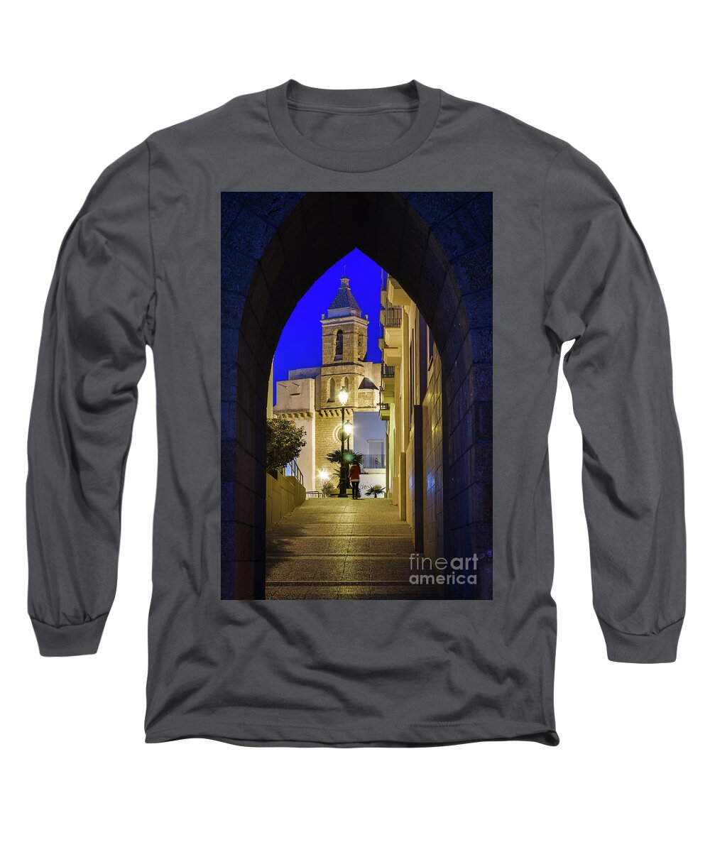 Building Long Sleeve T-Shirt featuring the photograph Our Lady of the O Church Rota Cadiz Spain by Pablo Avanzini