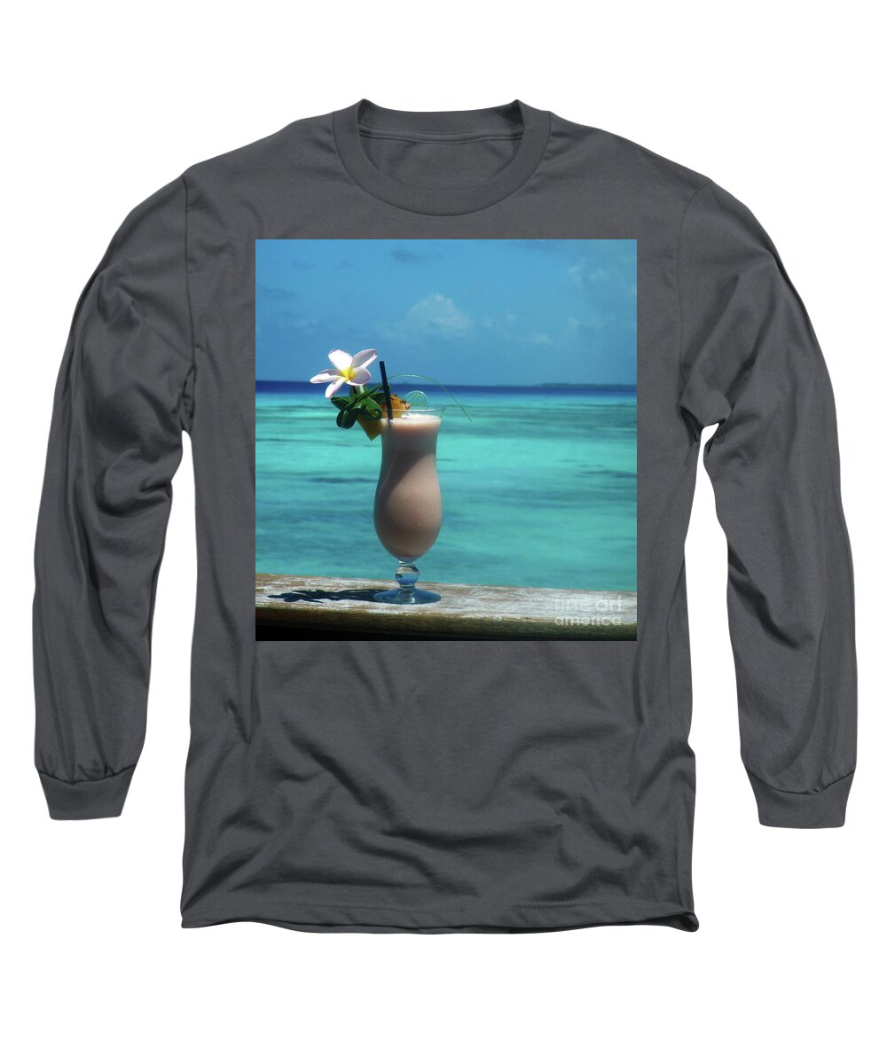 Drinks Long Sleeve T-Shirt featuring the photograph Paradise by Terri Brewster