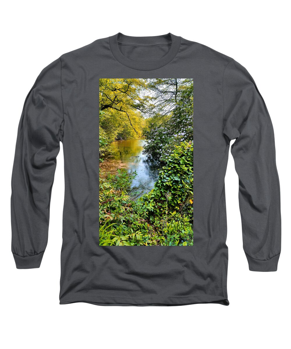 Rhododendrons Long Sleeve T-Shirt featuring the photograph Park River Rhododendrons by Stacie Siemsen