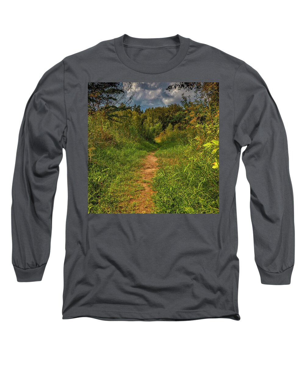 Path In Greenary Long Sleeve T-Shirt featuring the photograph Path In Greenary #i0 by Leif Sohlman