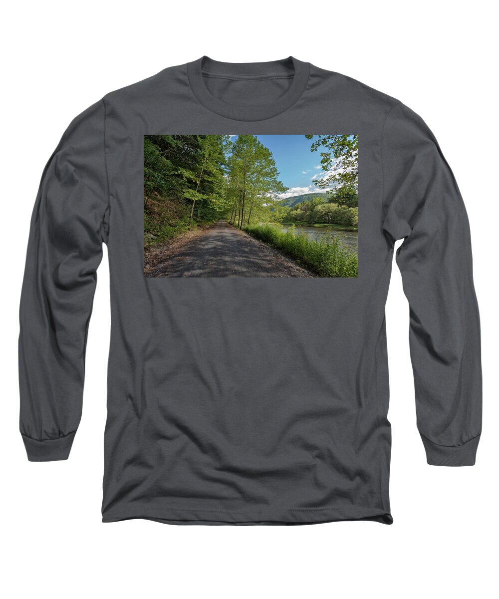 Pine Creek Rail Trail Long Sleeve T-Shirt featuring the photograph PIne Creek Rail Trail by Chris Spencer