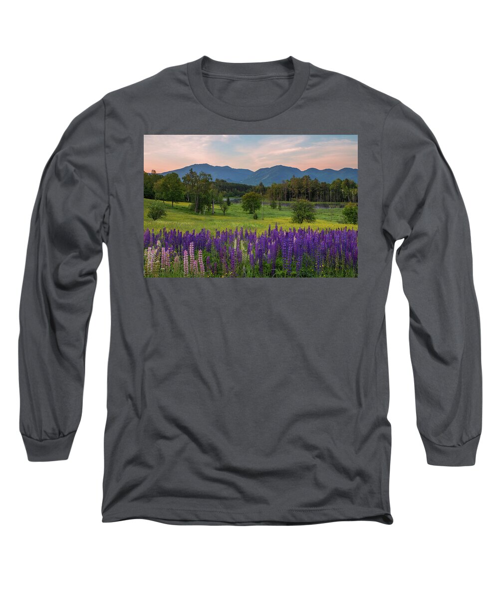 Pink Long Sleeve T-Shirt featuring the photograph Pink Sky Sugar Hill Morning by White Mountain Images