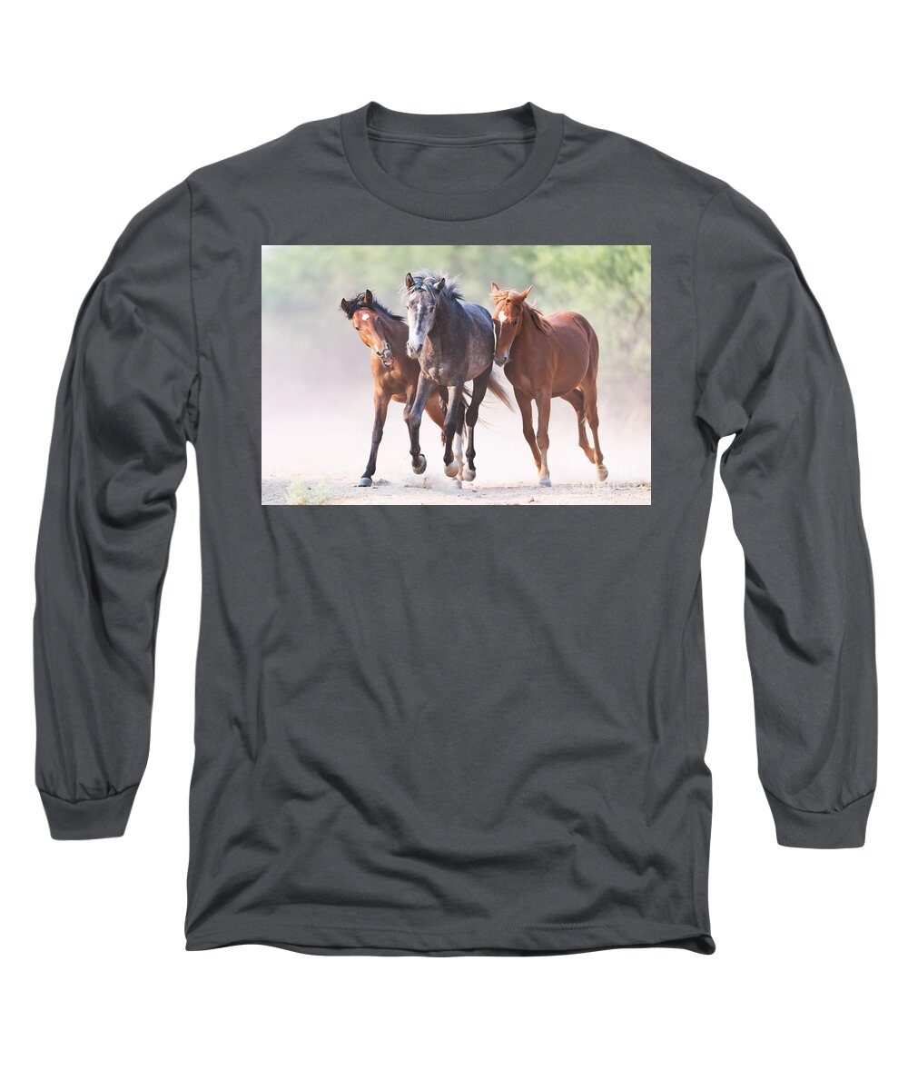 Battle Long Sleeve T-Shirt featuring the photograph Play by Shannon Hastings