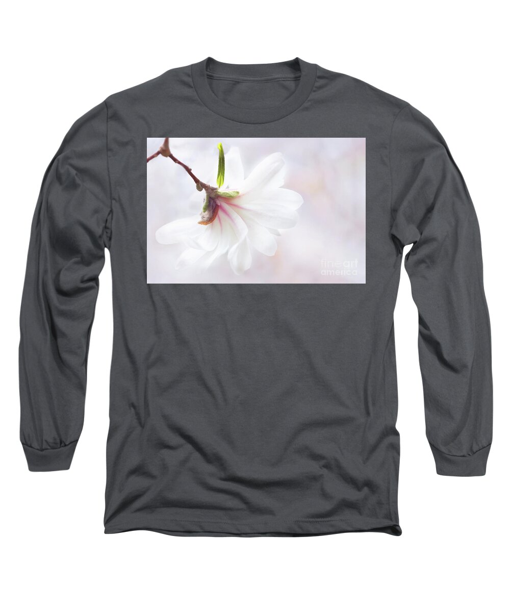 Star Magnolia Long Sleeve T-Shirt featuring the photograph Pretty in Pastel Star Magnolia by Anita Pollak