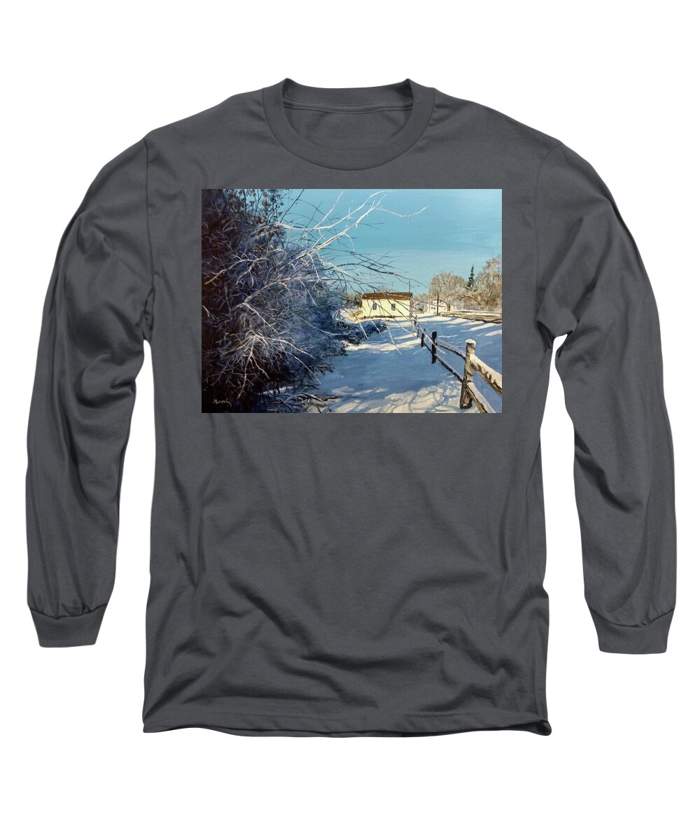 Winter Long Sleeve T-Shirt featuring the painting Promise Of Tomorrow by William Brody