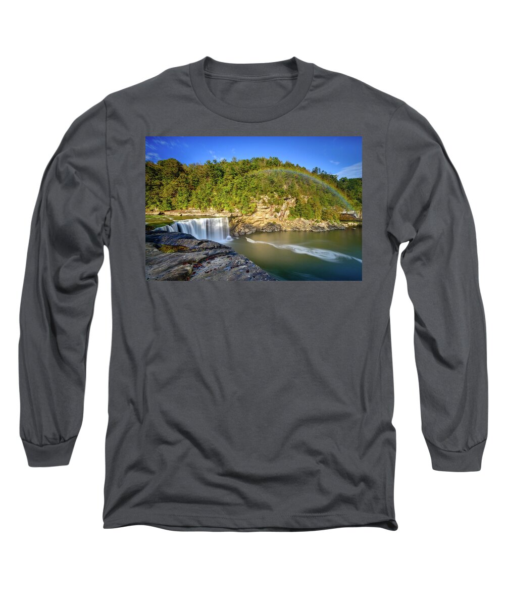 Cumberland Long Sleeve T-Shirt featuring the photograph Rainbow Falls by Michael Scott