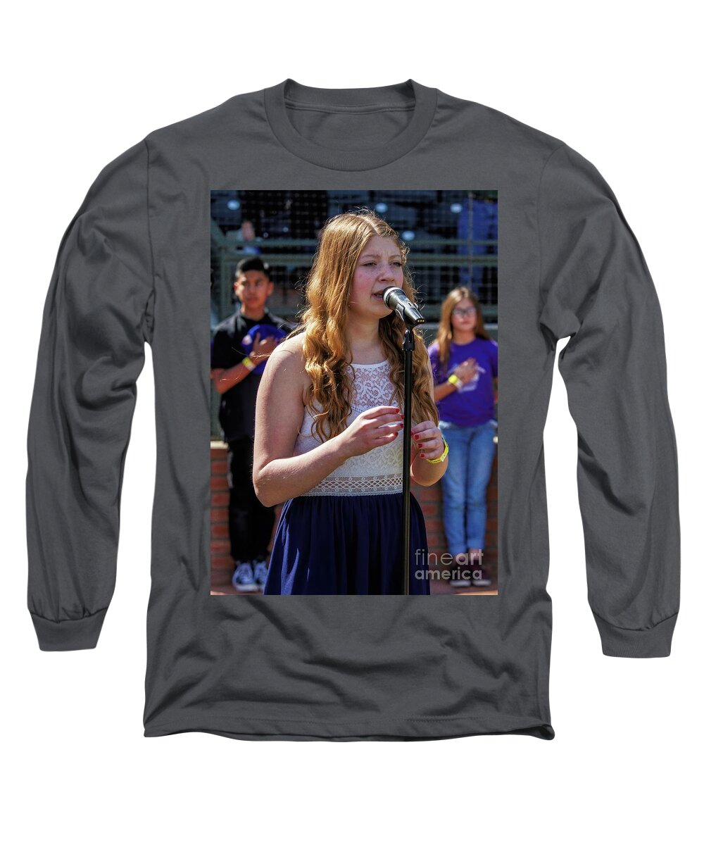 Baseball Long Sleeve T-Shirt featuring the photograph Riley Whittaker at Surprise Stadium by Randy Jackson