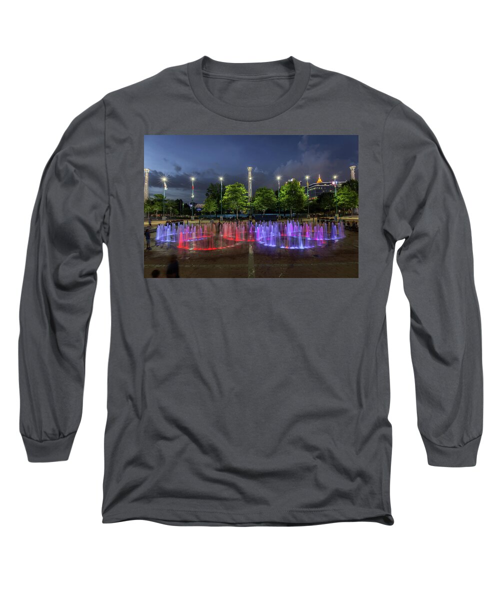 Atlanta Long Sleeve T-Shirt featuring the photograph Rings of Fire by Kenny Thomas