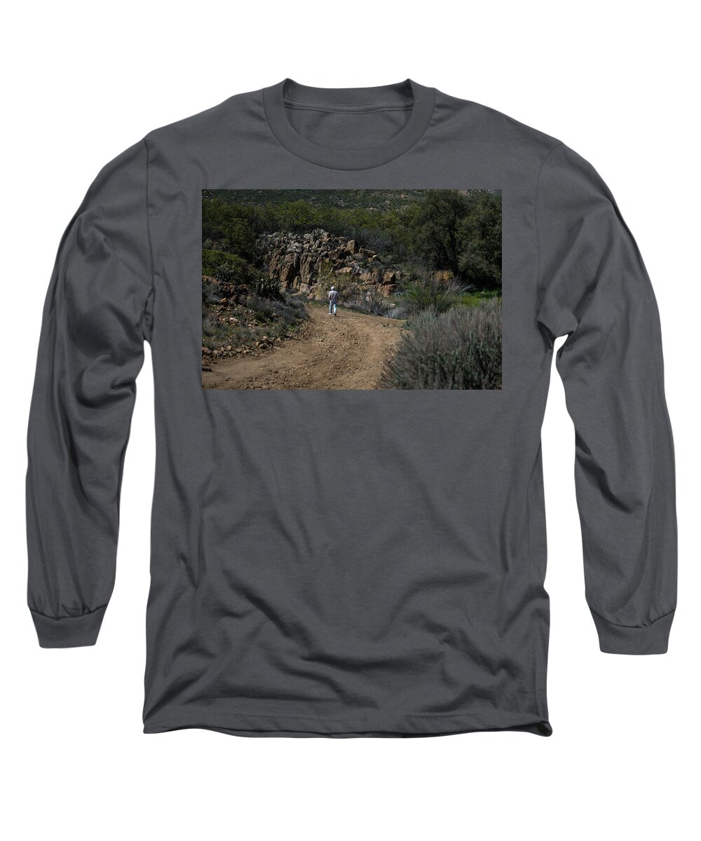 Dirt Road Long Sleeve T-Shirt featuring the photograph Road Less Traveled by Debra Kewley