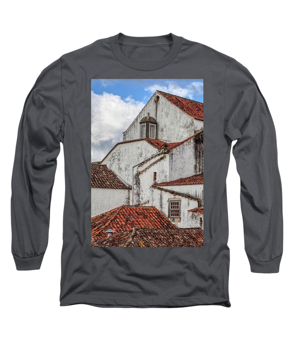 Obidos Long Sleeve T-Shirt featuring the photograph Rooftops of Obidos by David Letts