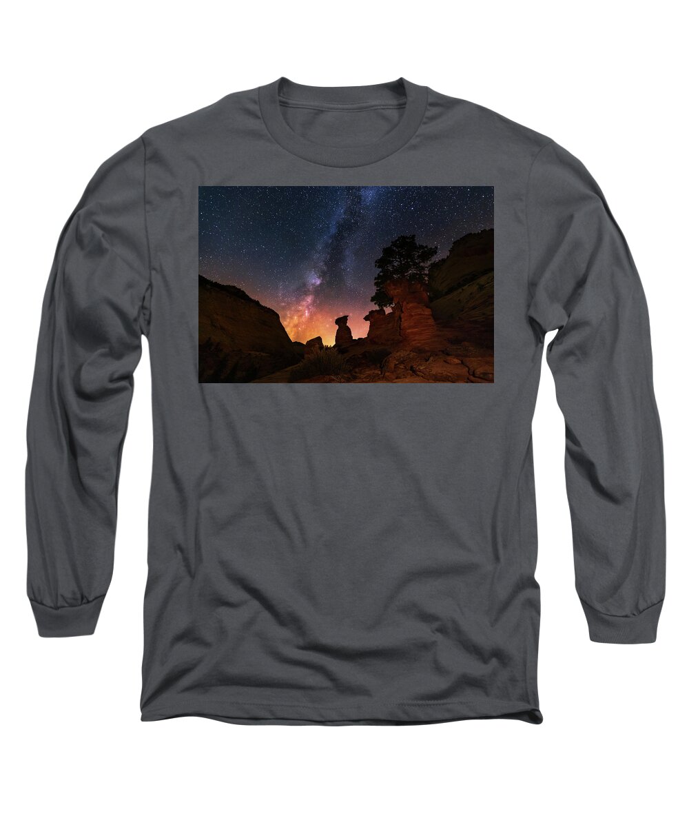Milkyway Long Sleeve T-Shirt featuring the photograph Sanctuary by Tassanee Angiolillo