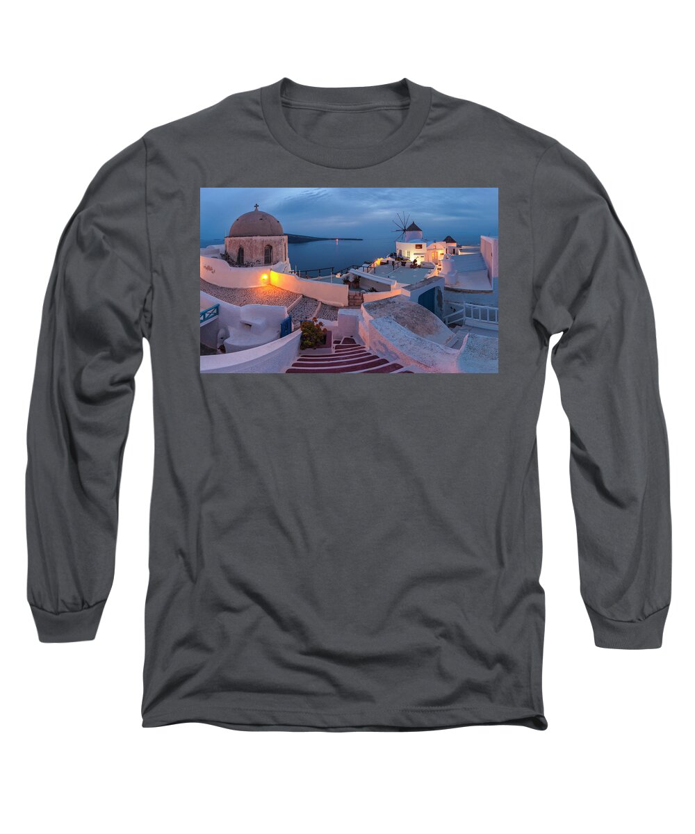 Greece Long Sleeve T-Shirt featuring the photograph Santorini by Evgeni Dinev