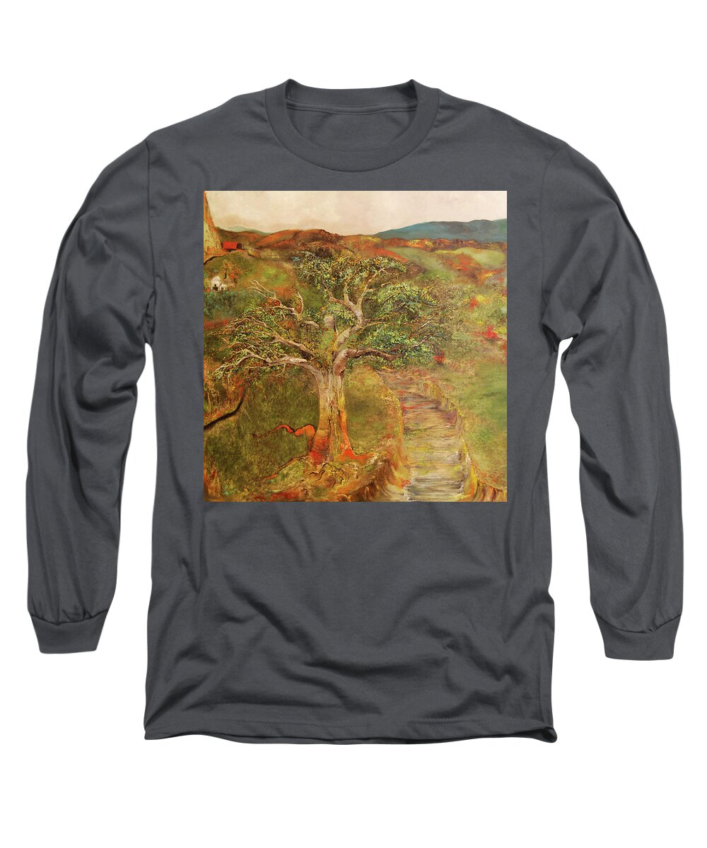 Landscape Long Sleeve T-Shirt featuring the painting Shenendoah Dream by Anitra Boyt