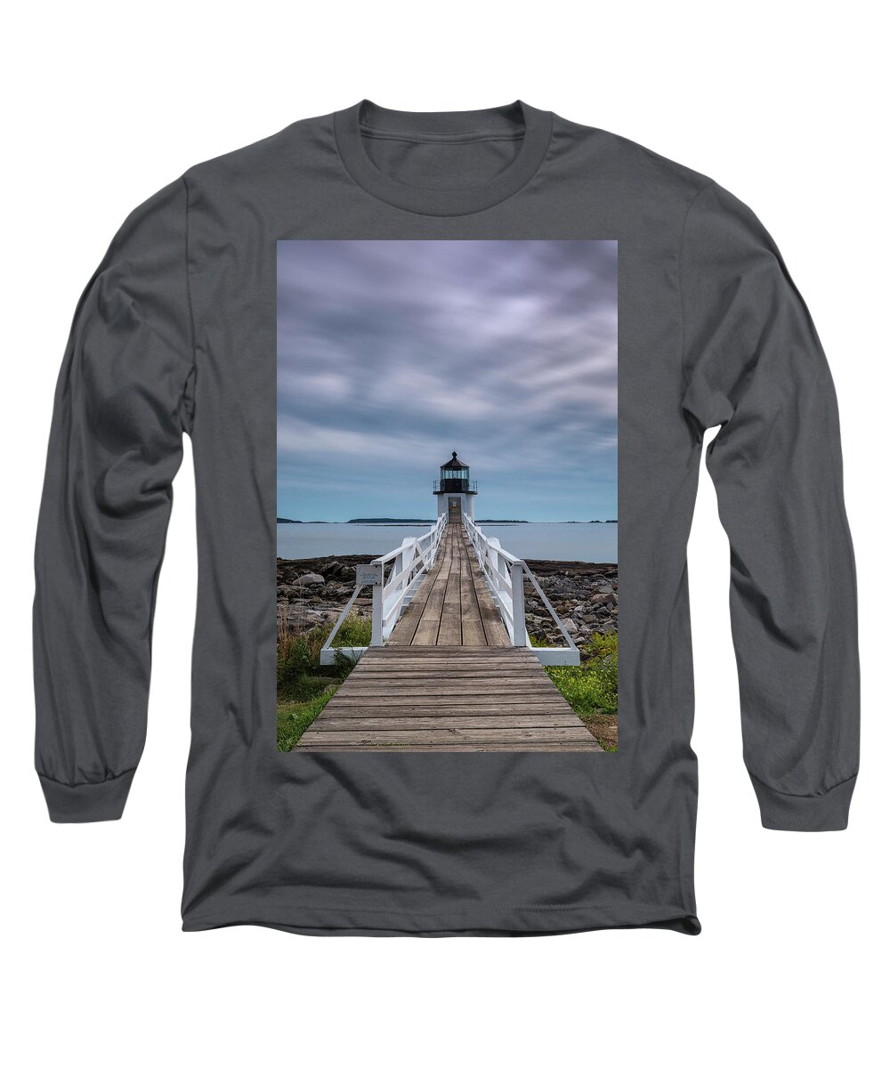 Maine Long Sleeve T-Shirt featuring the photograph Simply Maine At Marshall Point by Robert Fawcett