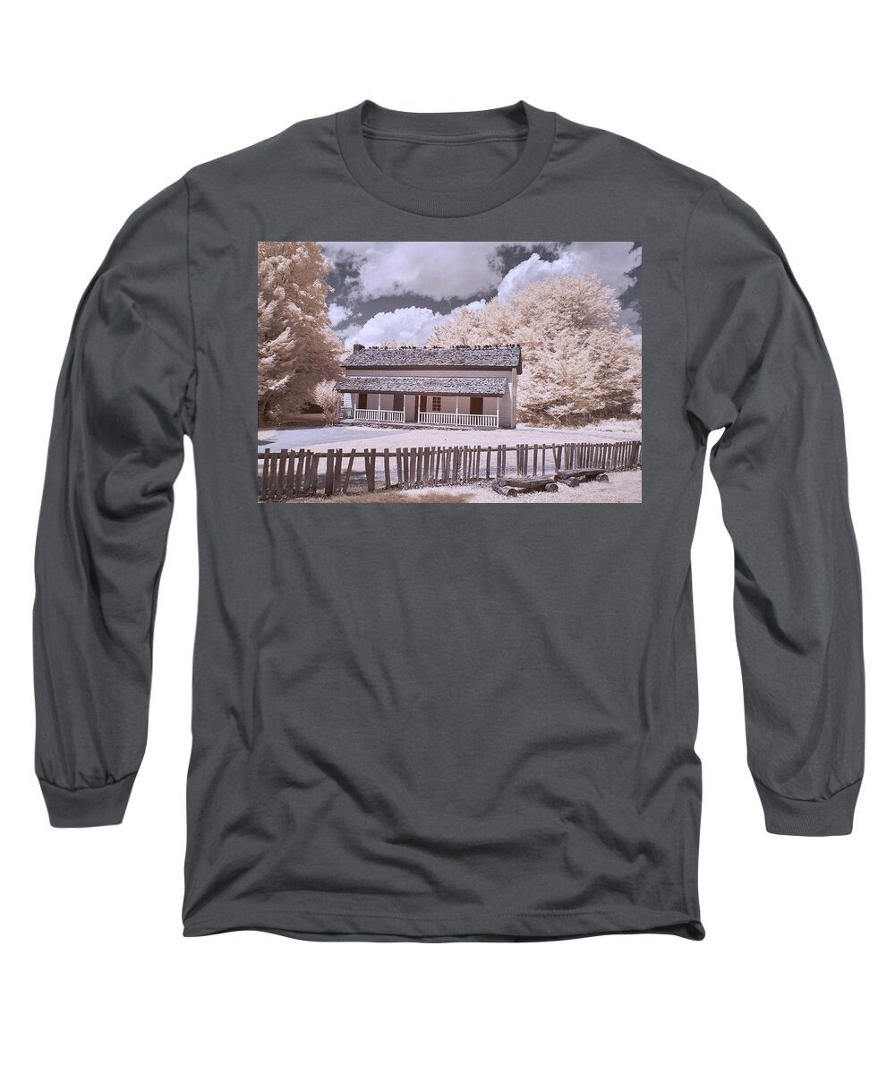Smokies Long Sleeve T-Shirt featuring the photograph Smoky Mountain Homestead by Jim Cook