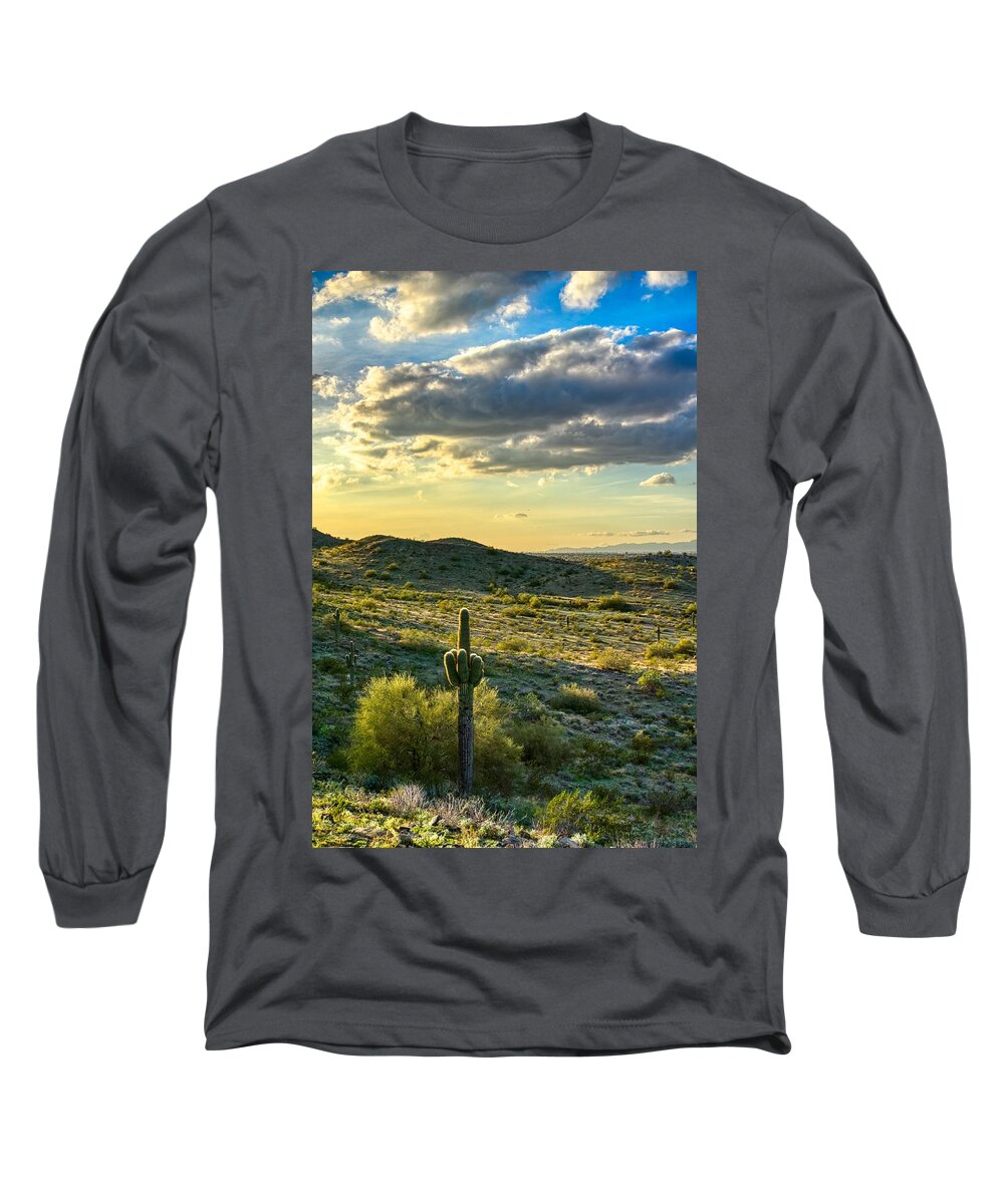 Sun Long Sleeve T-Shirt featuring the photograph Sonoran Desert Portrait by Anthony Giammarino