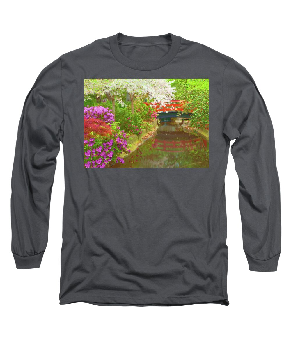 Descanso Long Sleeve T-Shirt featuring the photograph Spring at Descanso Gardens - La Canada California by Ram Vasudev