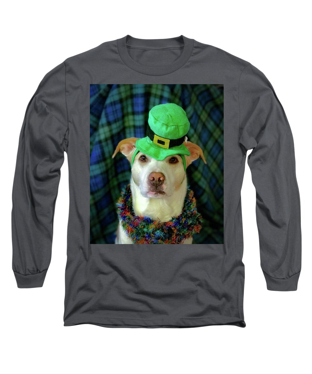 St Patricks Day Long Sleeve T-Shirt featuring the photograph St Pat's Snofie by Lora J Wilson