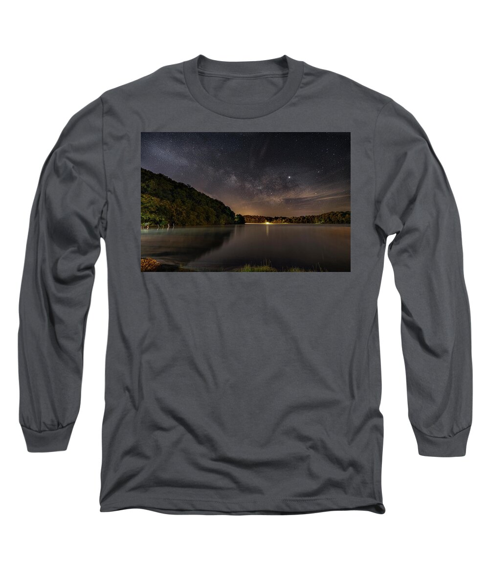 Stars Long Sleeve T-Shirt featuring the photograph Starry Night in the Hills by Arthur Oleary