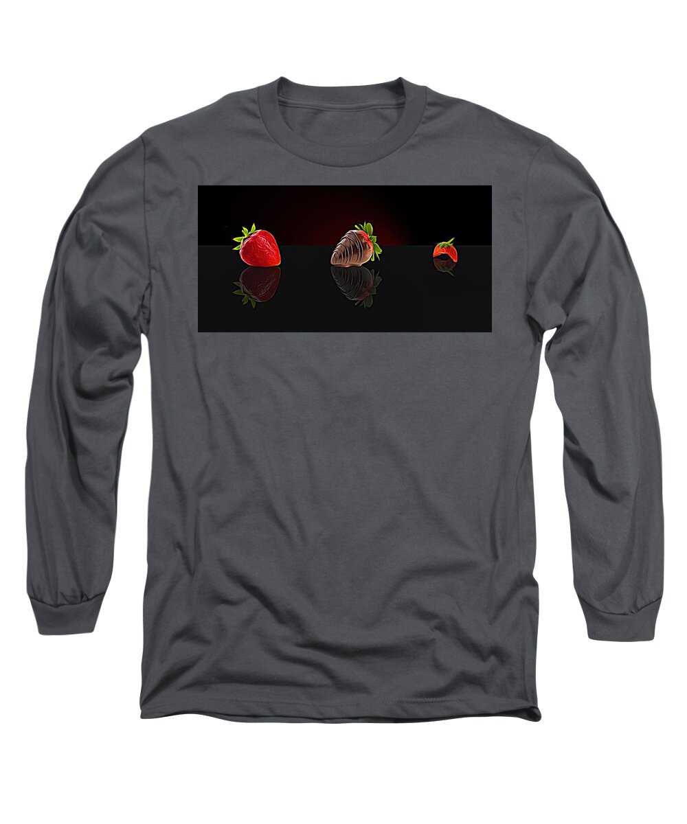 Strawberry Long Sleeve T-Shirt featuring the photograph Strawberry by Paul Wear