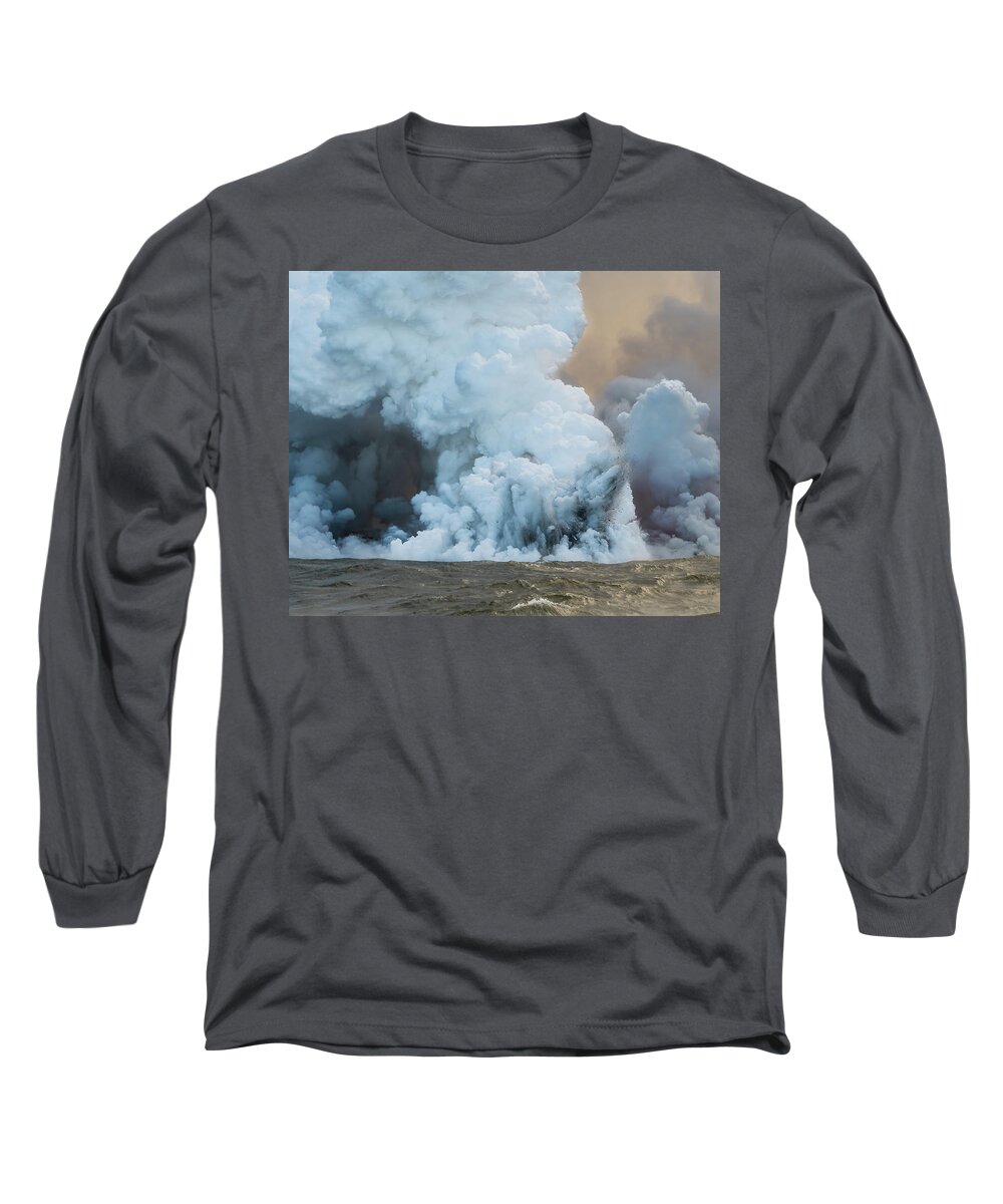 Lava Long Sleeve T-Shirt featuring the photograph Submerged Lava Bomb by William Dickman