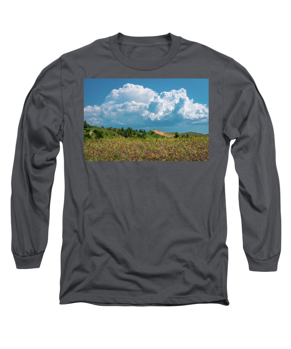 Grand Sable Dunes Long Sleeve T-Shirt featuring the photograph Summer Storm Over The Dunes by Gary McCormick