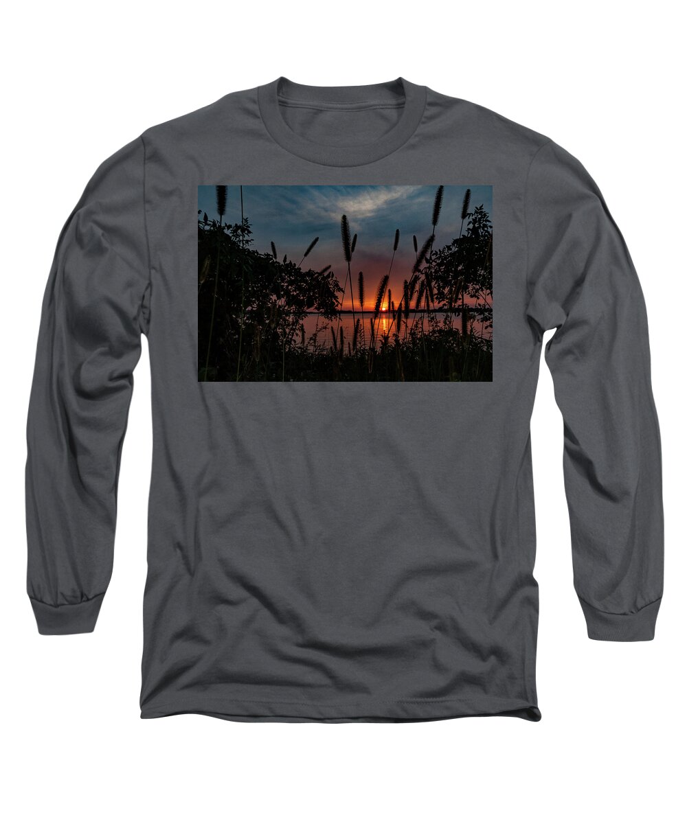 Sunset Long Sleeve T-Shirt featuring the photograph Sun Beyond by Neal Nealis