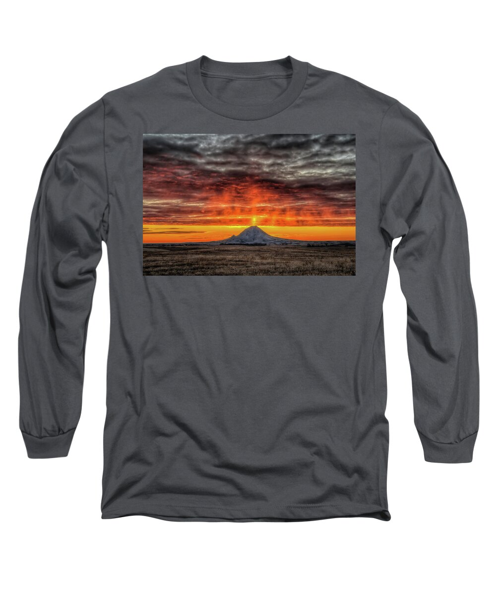 Sunrise Long Sleeve T-Shirt featuring the photograph Sunday Sunrise Nov. 11, 2018 by Fiskr Larsen