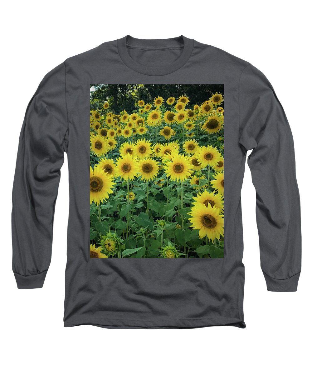 Sunflowers Long Sleeve T-Shirt featuring the photograph Sunflowers by Lora J Wilson