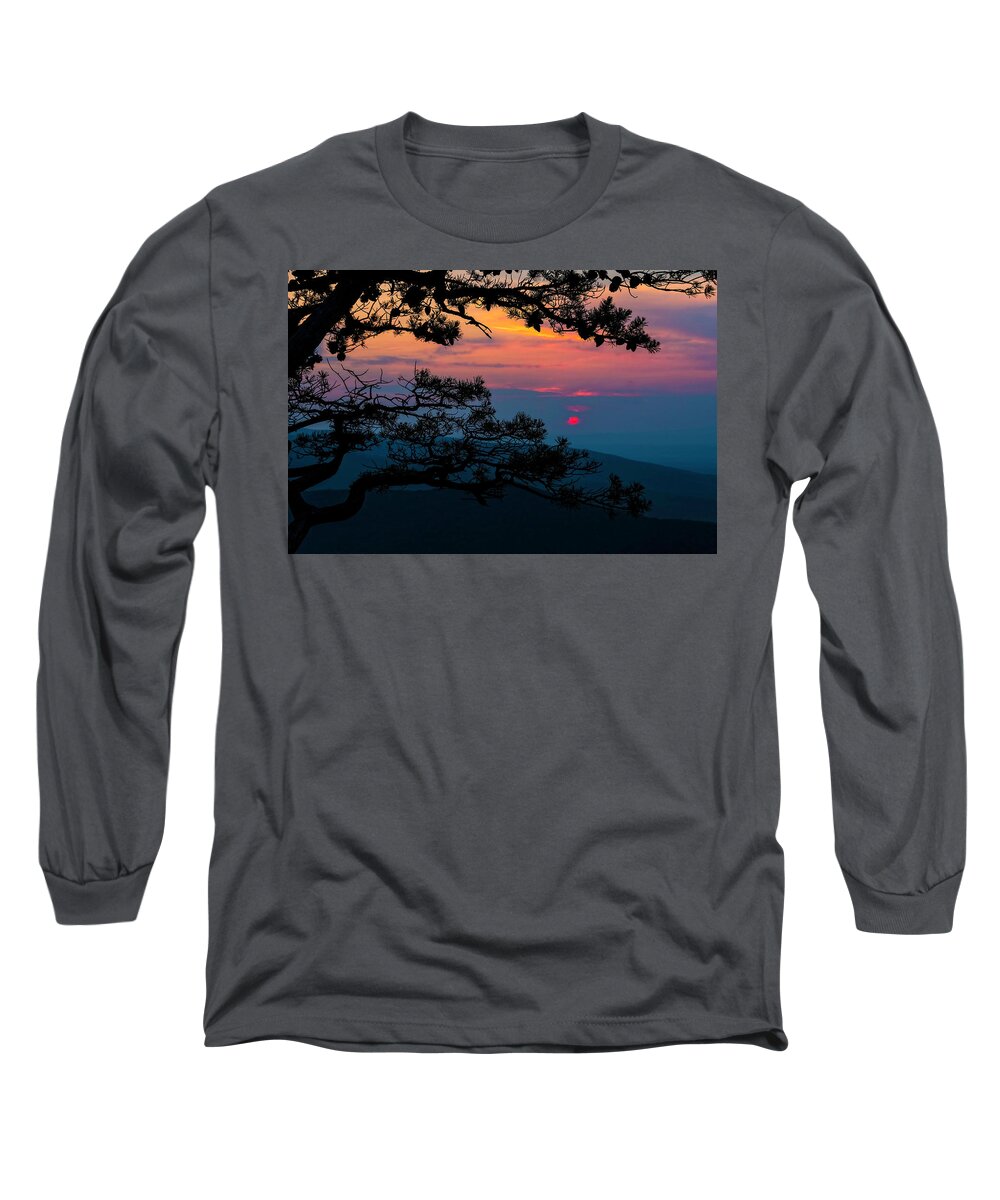 Sunset Long Sleeve T-Shirt featuring the photograph Sunset at Ravens Roost II by Greg Reed